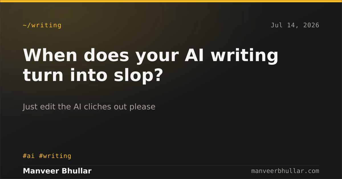 When does your AI writing turn into slop?